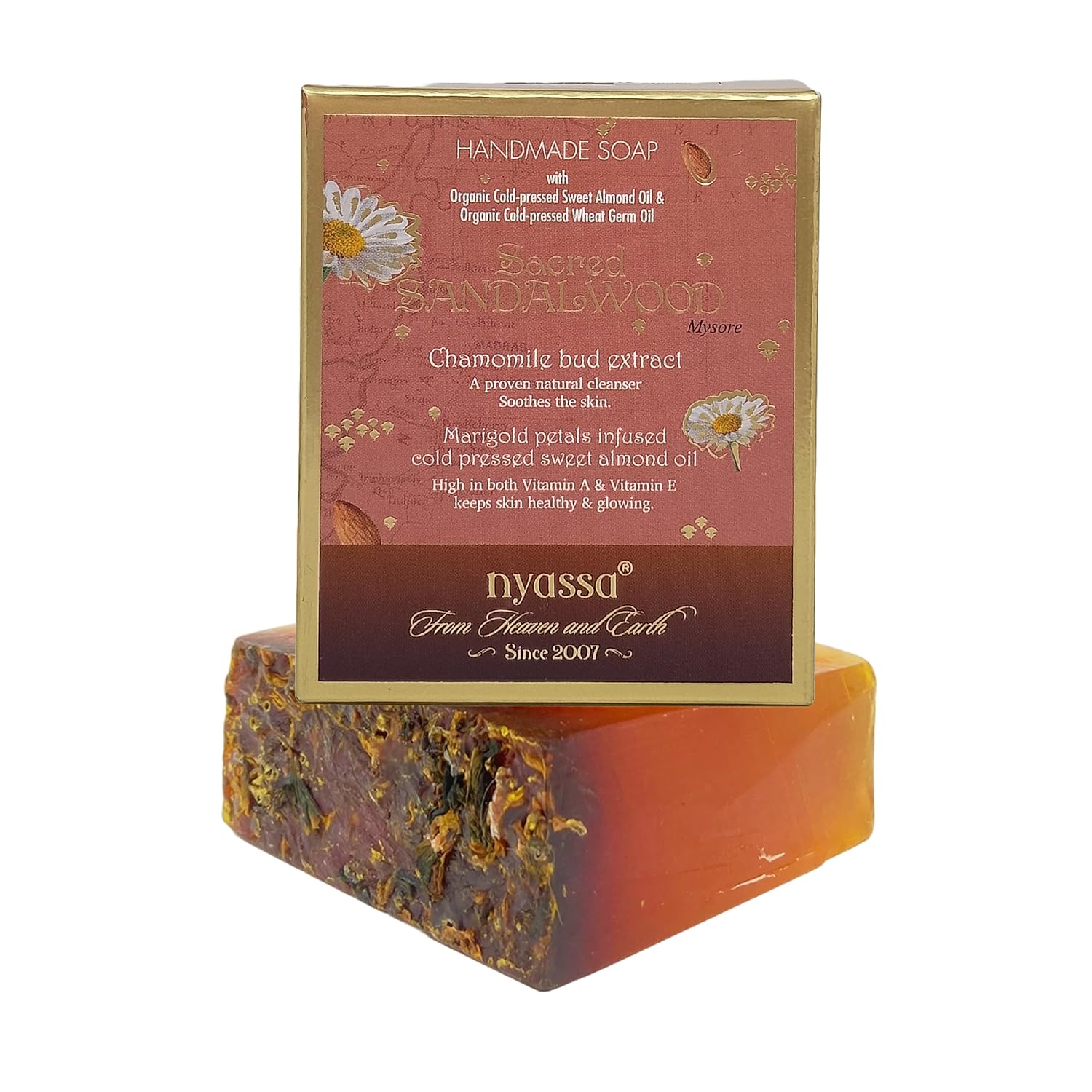 Nyassa Sacred Sandalwood Natural Bathing Handmade Soap - 150 Gms