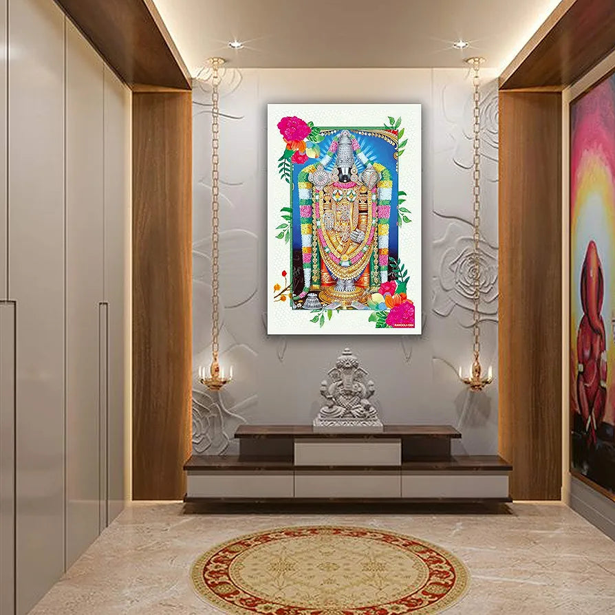Rangoli MDF Wall Stick Decorative Panel 12x18 Wall Art P-1 Design-16