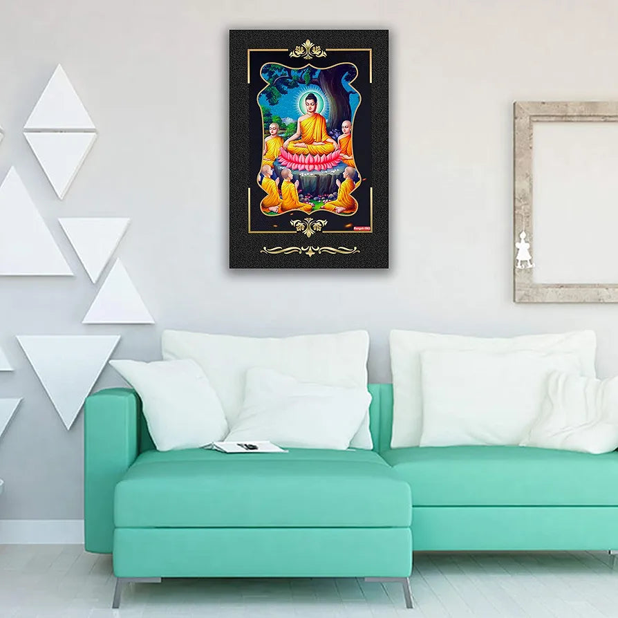 Rangoli MDF Wall Stick Decorative Panel 12x18 Wall Art P-1 Design-15