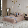 Stoa Paris Bedsheets for Double Size Bed Satin Bedsheet Set Colour Chateau Charisma-Champagne