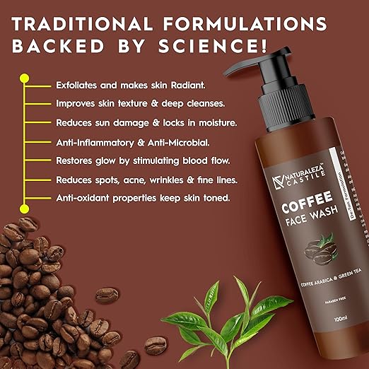 Naturaleza Castile Gentle Coffee Face Wash - 100 ml