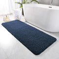 Luxe Home Runner 2500 GSM Microfiber Anti Skid Slip Newman Rugs for Bathroom Navy Blue