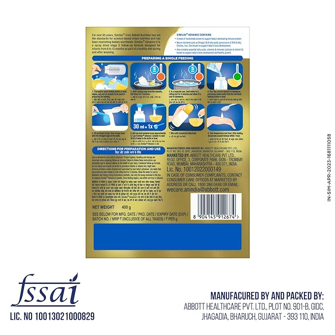 Similac Infant Advance Stage 2 Follow-Up Powder - 400 gms