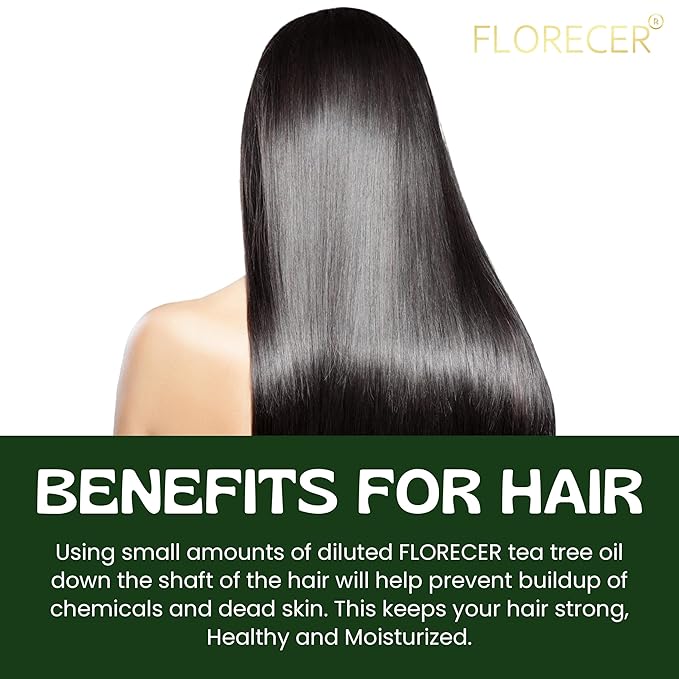 Florecer Tea Tree Essential Oil for Hair Face Skin - 15 ml