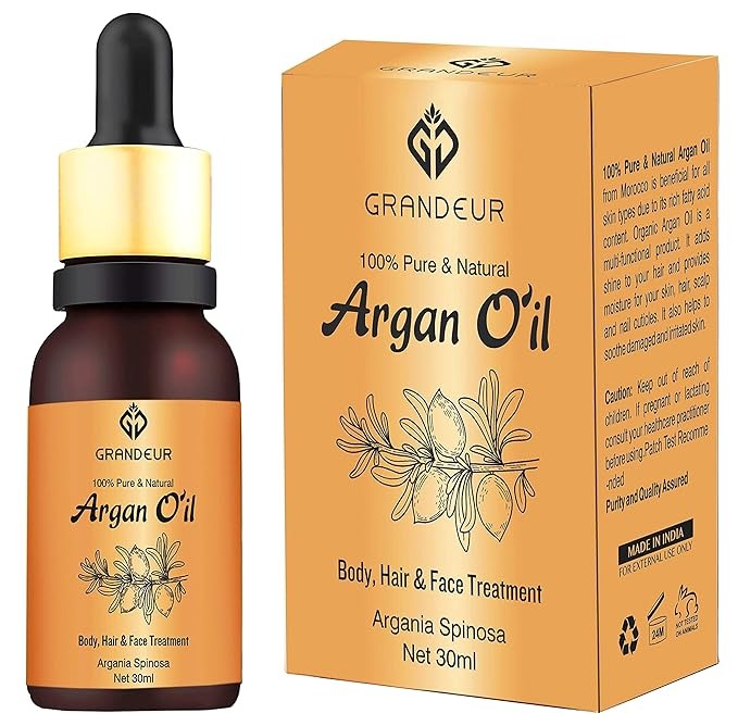 Grandeur Pure & Natural Moroccan Argan Oil - 30 ml (Pack of 2)