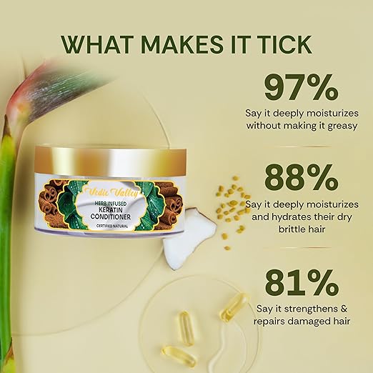 Vedic Valley Herbal Keratin Conditioner with Honey Argan Oil - 250 gms