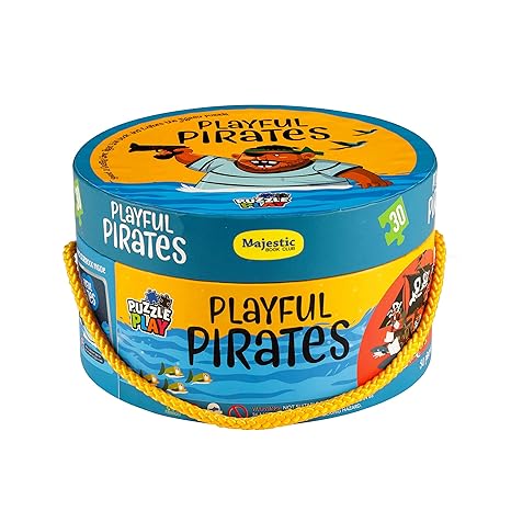 The Book Tree Playful Pirates Puzzle Box for Kids I 30 Jigsaw Puzzle Pieces & 1 Storybook I Fun Toy for Children