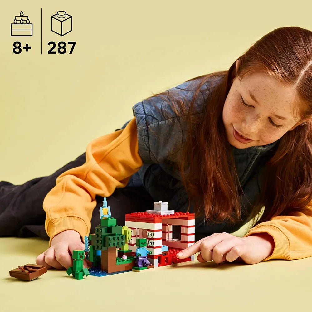 Lego Minecraft The TNT Jungle House, Video Game Collectible Toy 21275 Building Blocks Toys for 8+ Gift for Boys and Girls