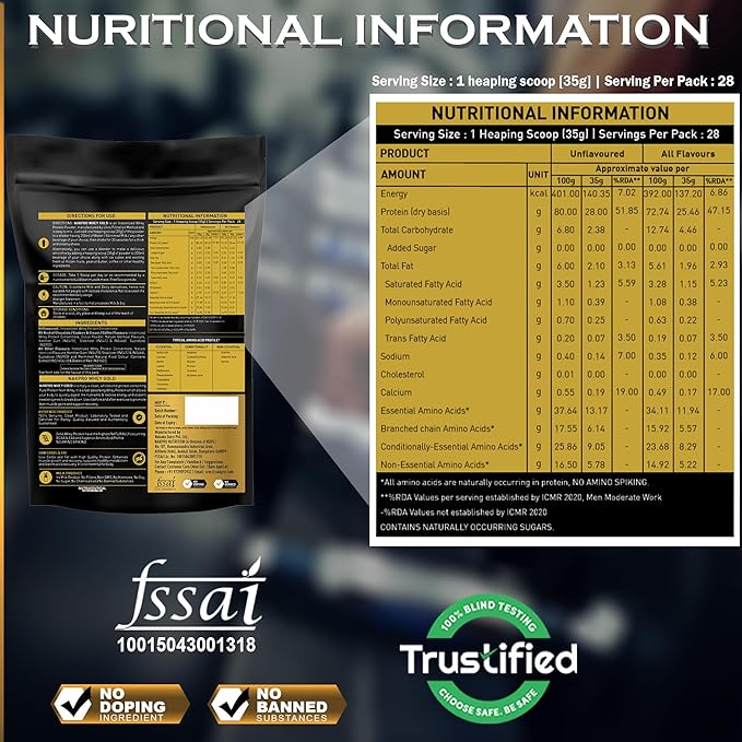 Nakpro Gold Whey Protein Concentrate Vanilla Flavour - 1000 gms