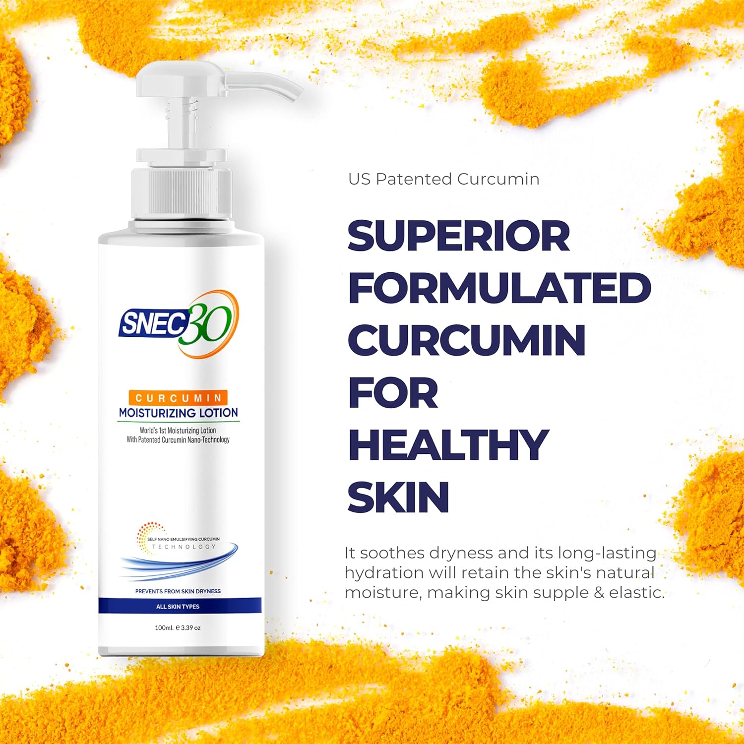 Snec30 Curcumin Non Sticky Moisturizing Lotion - 100 Gms