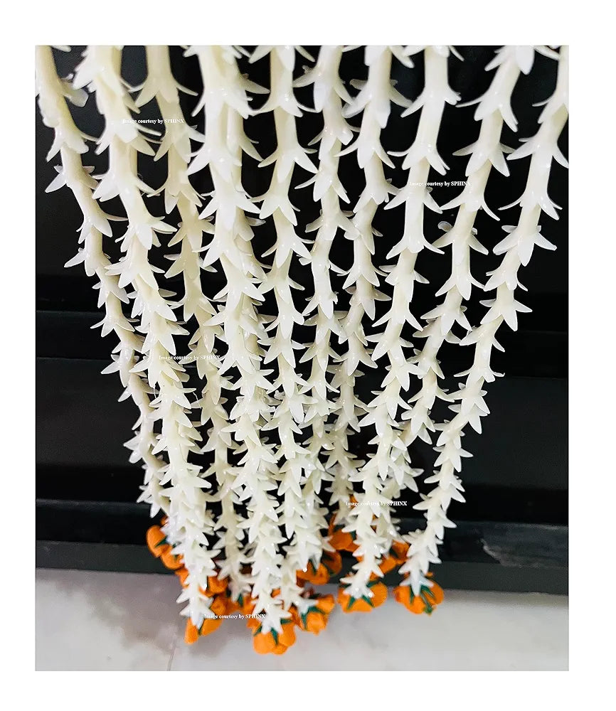 Artificial Rajnigandha Buds Rose Strings 2.5 ft Height Marmalade Orange