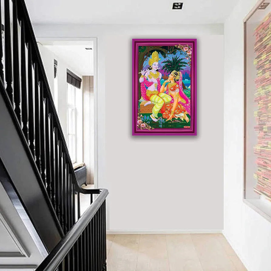 Rangoli MDF Wall Stick Decorative Panel 12x18 Wall Art P-1 Design-19