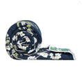 Divine Casa Microfibre 150 GSM Reversible Flower Print Double Bed Size Comforter, Blanket Colour Sea Green and Blue