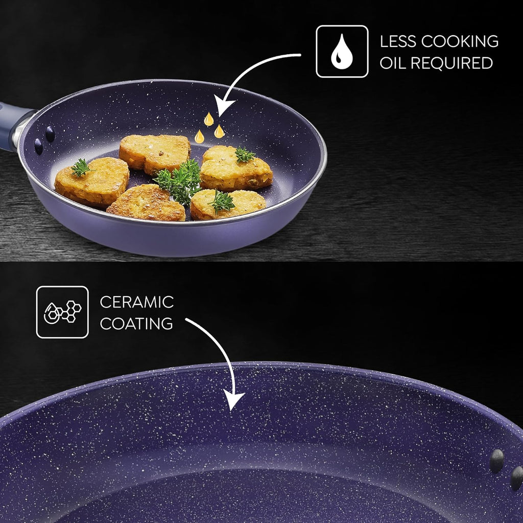 Prestige Ceraglide Ceramic Coated 20 cm Non-Stick Fry Pan | Consumes Less Oil