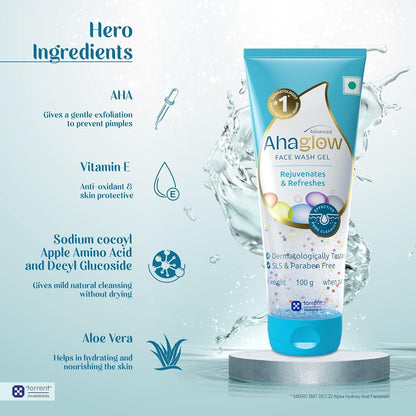 Ahaglow Advanced Face Wash Gel - 100 gms