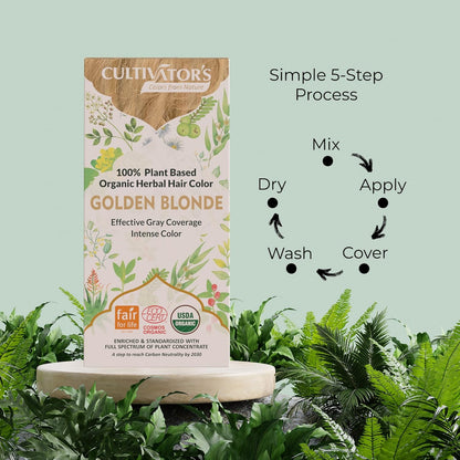 Cultivator's Golden Blonde Organic Herbal Hair Colour - 100 ml