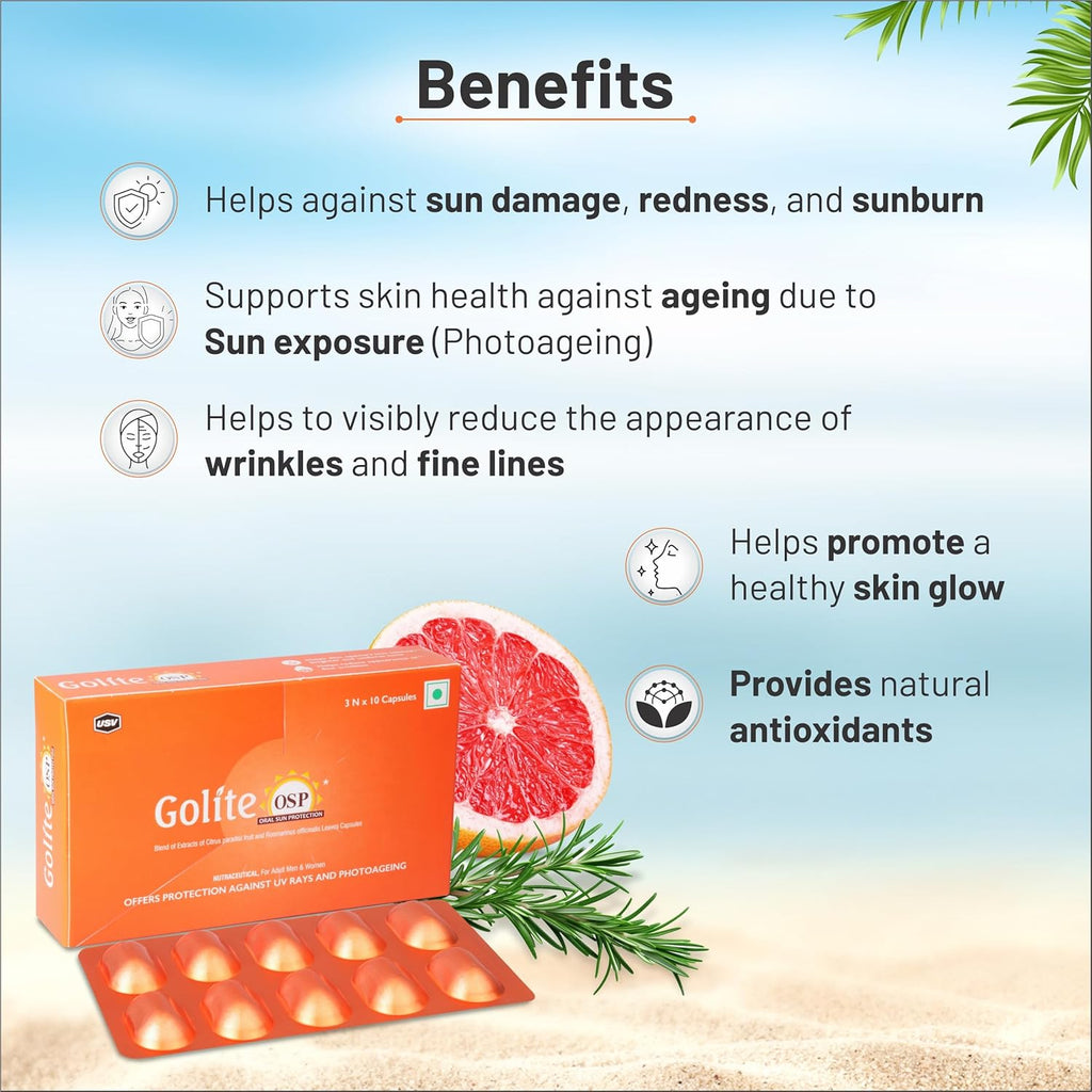 Golite OSP - Oral Sun Protection (3 Strips x 10 Capsules)