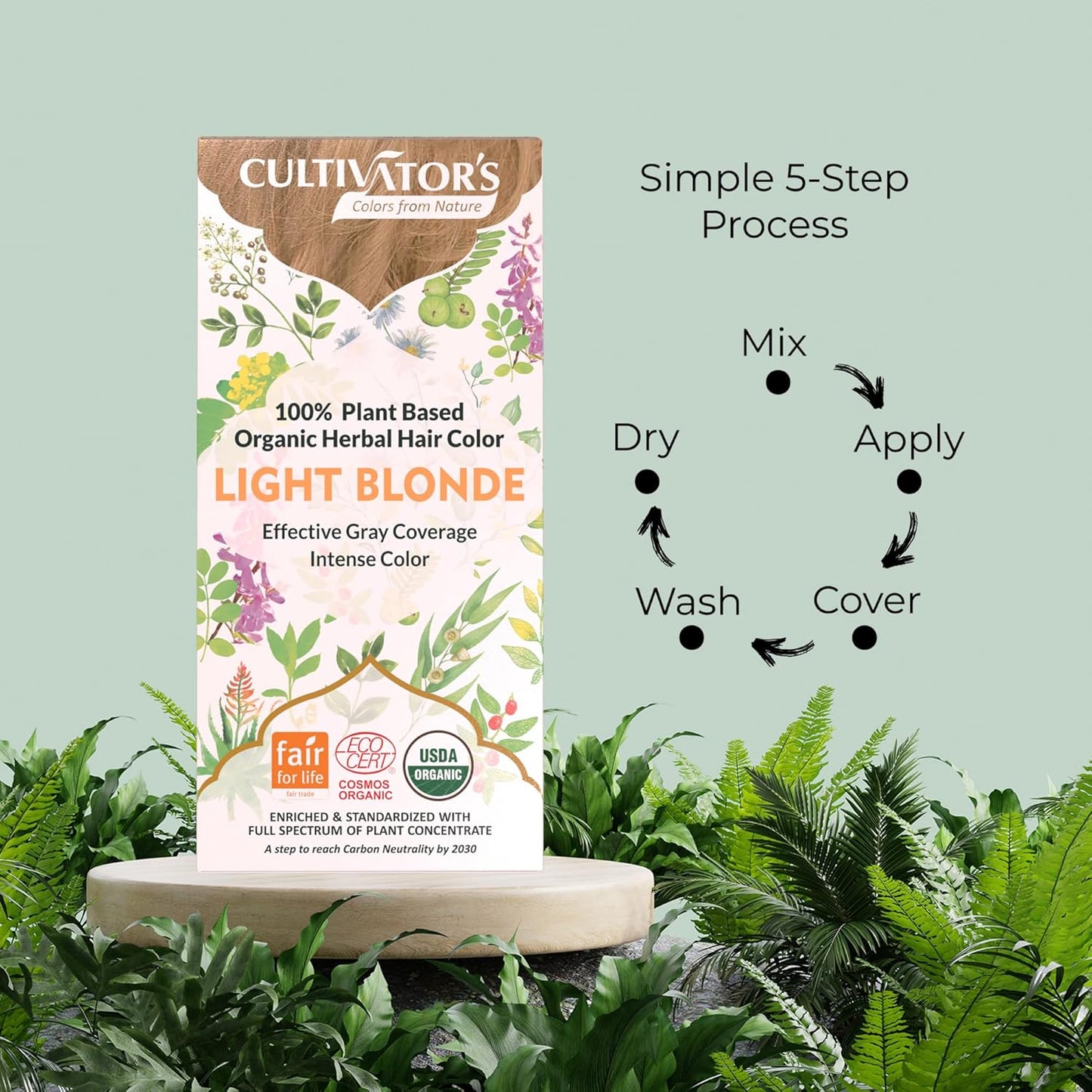 Cultivator's Light Blonde Organic Herbal Hair Colour - 100 gms