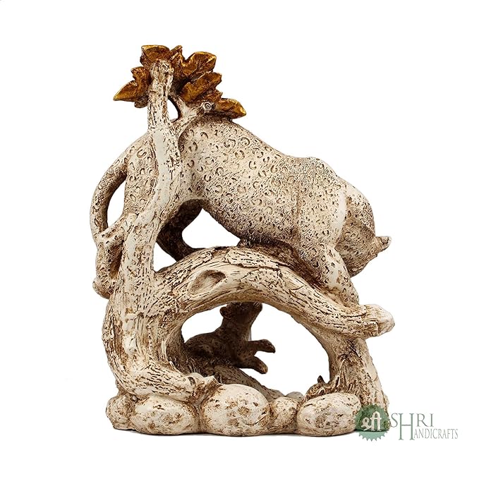 Indicast Polyresin Leopard Statue With Family, 12 Inch | Multicolour