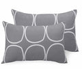 Huesland by Ahmedabad Cotton 144 TC Cotton Pillow Cover Set of 2 | Grey