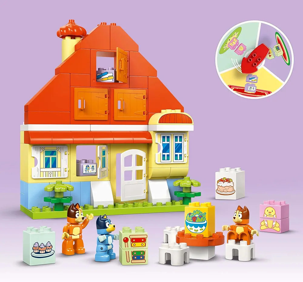 LEGO Duplo Bluey: Bluey’s Family House with Memory Game Interactive Toy 10459 Building Toy for 3+ Age Boys and Girls