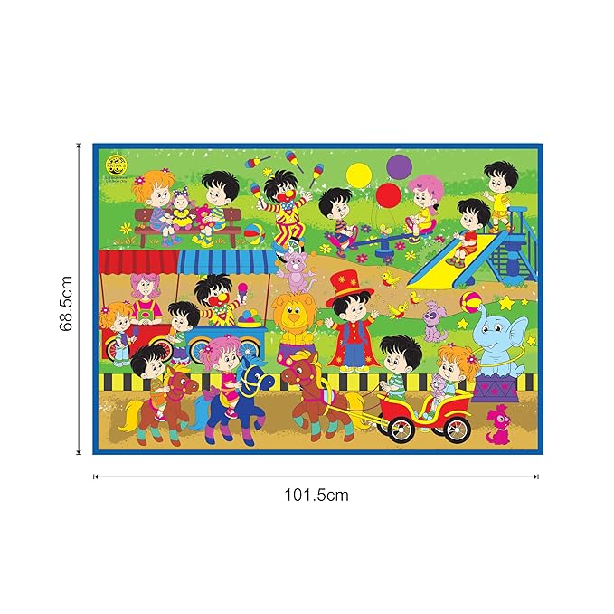 Ratna's My Coloring Mat Carnival Printed Mat Washable & Reusable Colouring Kit for Kids 3+ Years