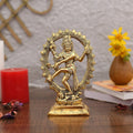 Collectible India Metal Shiva Idol Natraj Statue Statue - Gold Plated Dancing Shiva Natraja/Natrajan Showpiece Figurine