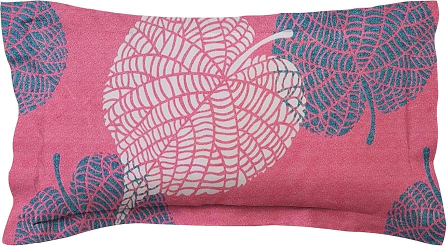 HomeKart Microfiber 160 TC Flat Single Bedsheets for Summer Breathable with 1 Pillow Covers Pink and Grey