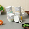 Femora Handcrafted Ceramic Coffee & Tea Cup Set - 890 gms (Pack of 6)