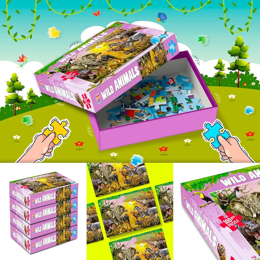 Hello Friend Wild Animal Jigsaw Puzzle for Adults & Kids Above 9 Years Fun & Challenging Puzzle Games for Stress Relief Focus and Memory