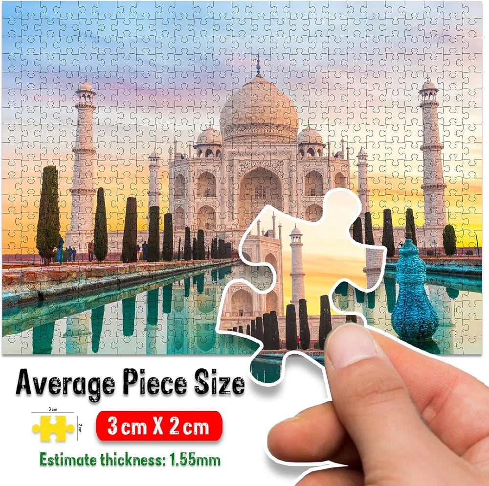 Hello Friend Taj Mahal 500-Piece Jigsaw Puzzles For Kids And Childrens Realistic Illustration Brain Booster Gifts, Fun And Creative Game - Ages 9+