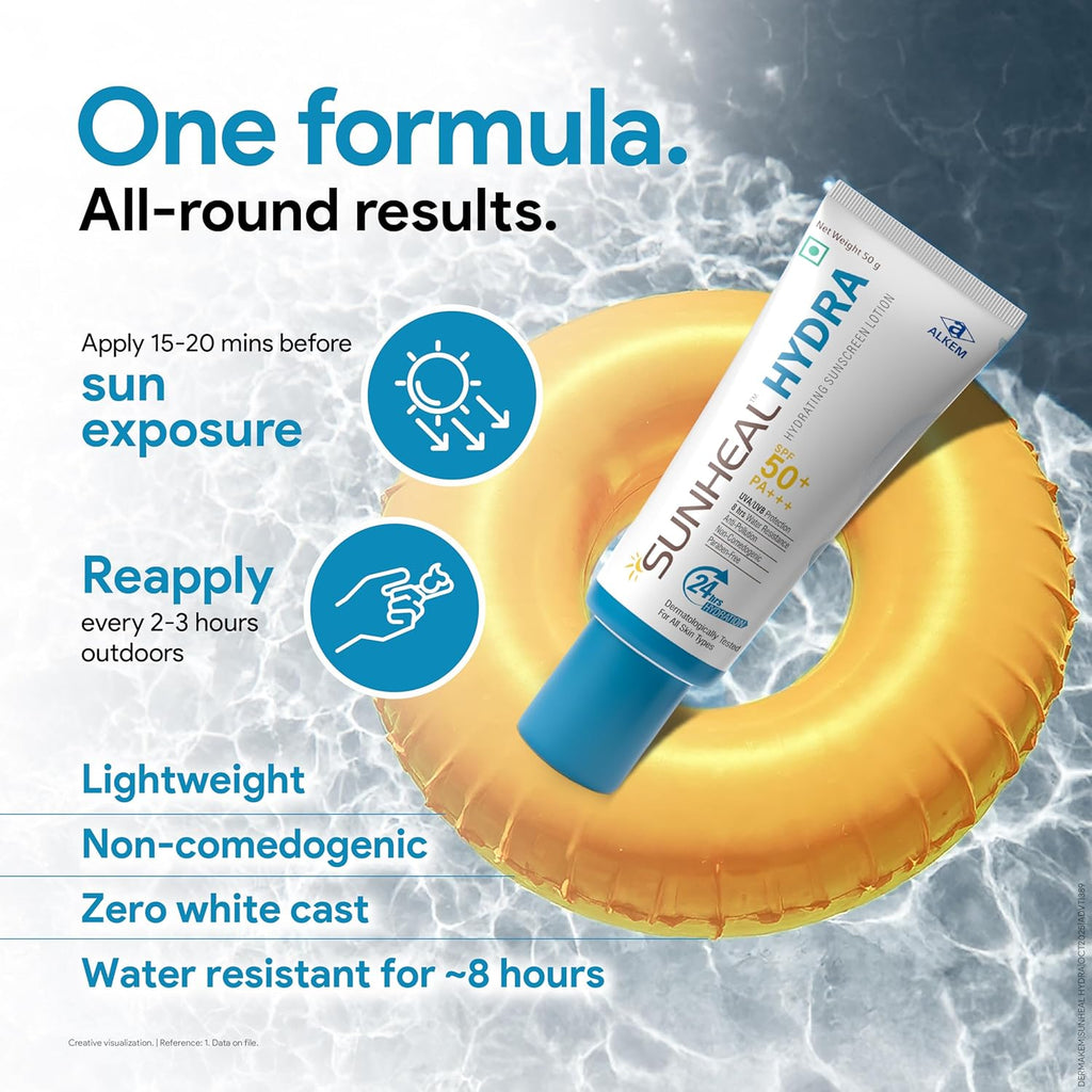 SUNHEAL Hydra hydrating sunscreen lotion SPF 50+ PA +++