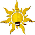 Bikri Kendra Sun Golden Model-4 Mirror Stickers for Wall, Acrylic Mirror Wall Decor Sticker