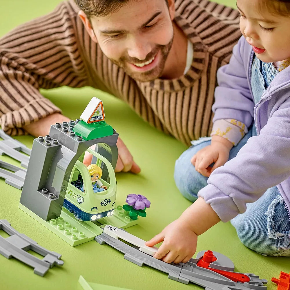 Lego Duplo Town Train Tunnel and Tracks Expansion Set 10425 Building Blocks Toys for 2+ Gift for Boys and Girls