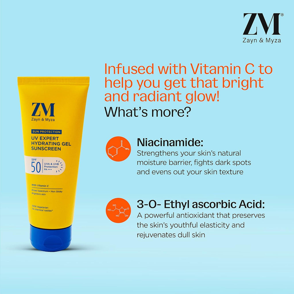 ZM Zayn & Myza Vitamin C UV Expert Hydrating Gel Sunscreen - 100 gms