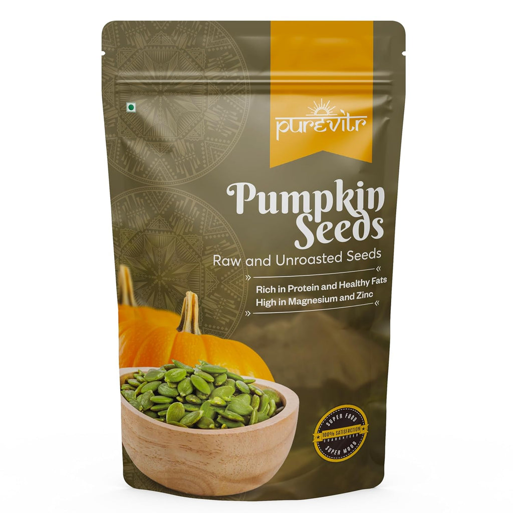 Purevitr Premium Pumpkin Seeds | 200g | Raw AAA Grade Seeds for Eating | Protein Rich Superfood | Immunity Booster, High in Fiber & Antioxidants | Healthy Snacks | No Preservatives (Pack of 1)