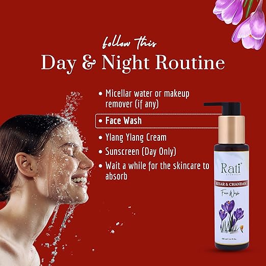 Rati Ayurveda Face Wash Kesar Chandan - 100 ml