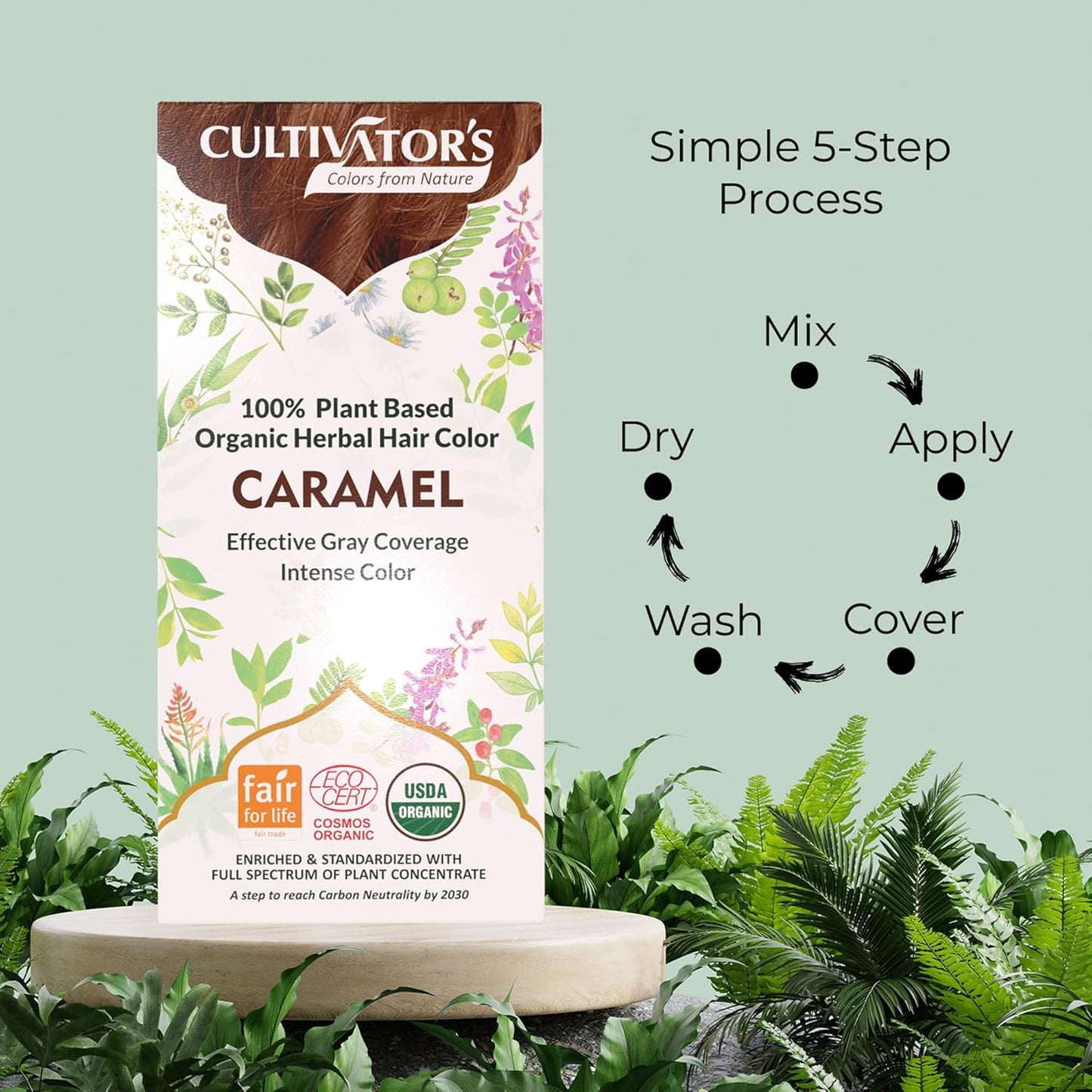 Cultivator's Caramel Organic Herbal Hair Colour - 100 gms