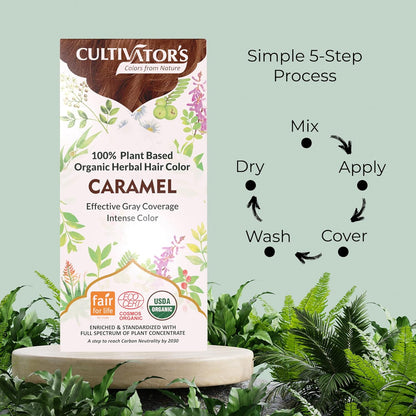 Cultivator's Caramel Organic Herbal Hair Colour - 100 gms