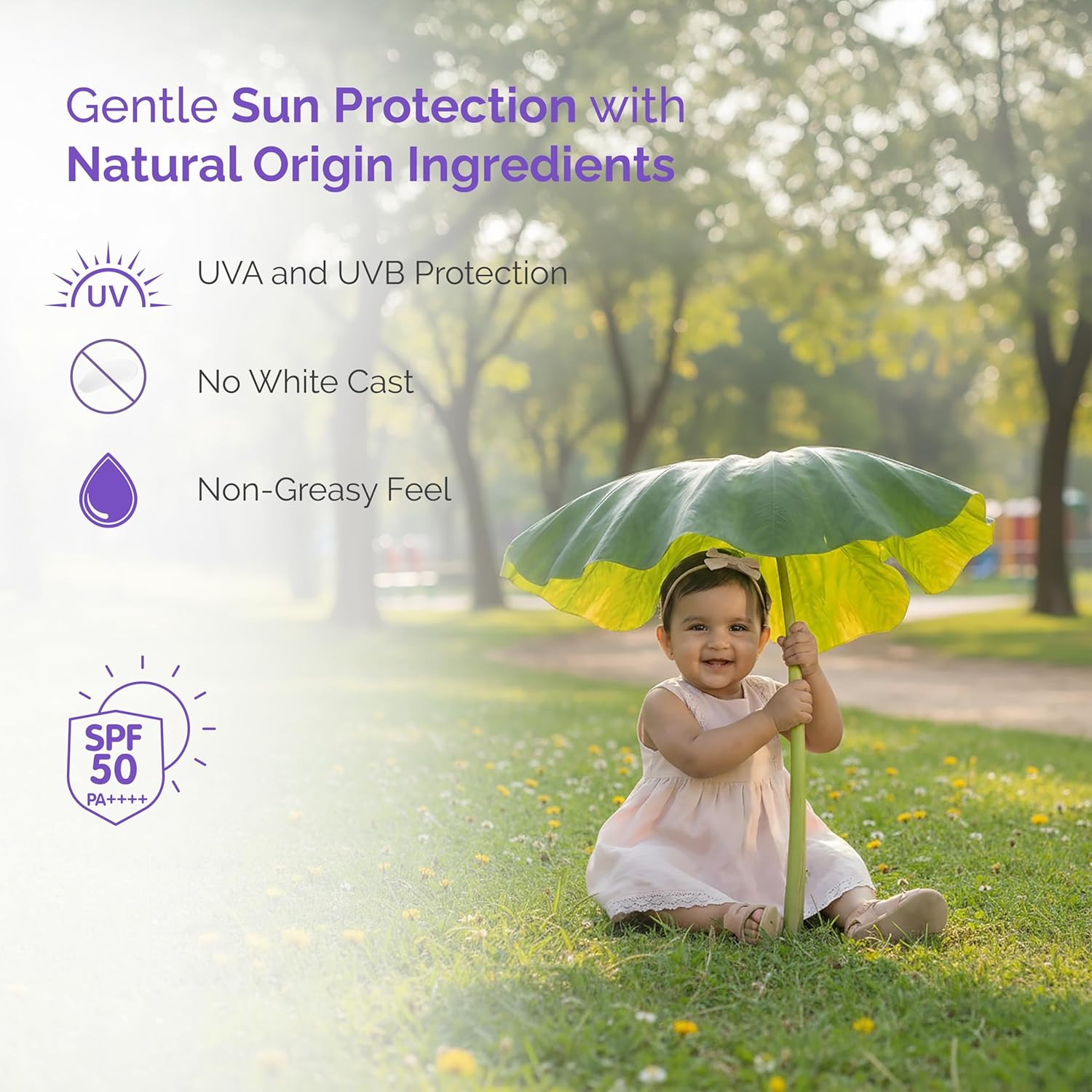 Himalaya Gentle Baby Sunscreen Lotion 100ml | SPF 50 PA++++ | UVA & UVB Broad Spectrum Protection For All Skin Types | With Jojoba Oil & Vitamin E | Non-Greasy, No White Cast|