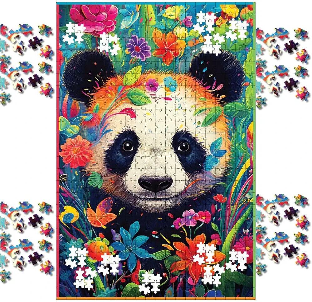 Playhills Spirit Animal The Bambootiful Panda 500 Piece Wooden Puzzle for Adults & Teens