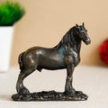 Ecraftindia Premium Carved Horse Cold Cast Bronze Resin Decorative Figurine