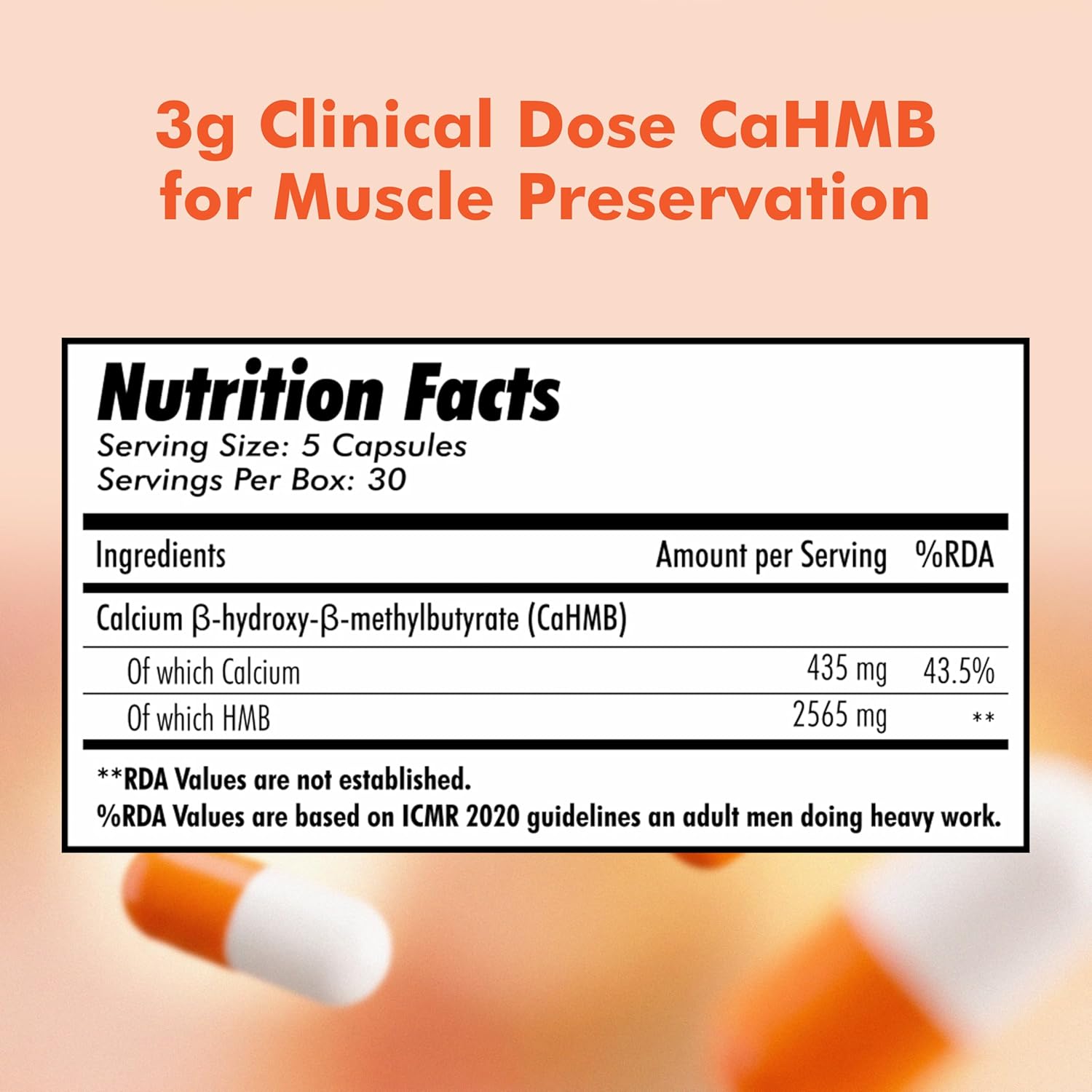 HMB 3000 | Boost Muscle Strength, Recovery & Endurance | Supports Lean Muscle Growth & Weight Gain | Advanced Size & Strength Formula | 150 Capsules, 30 Servings