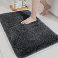 Luxe Home International Newman Microfiber Anti-Skid Water Absorbent/Soaking Washable Rectangular Mat Colour Anthrea 16"X24"