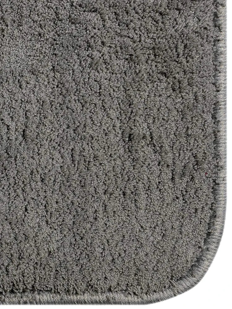Saral Home Neo Shaggy Yarn Anti-Skid Bath Mats Colour Dark Grey