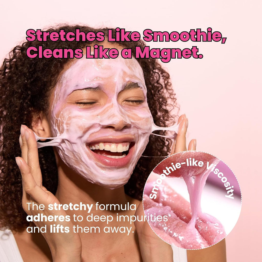 4-in-1 Konjac Jelly Face Cleanser â€“ Gentle Daily Exfoliating, Deep Cleansing, Pore Care & Makeup Removal | Berry Smoothie Texture with Raspberry & Vitamin B+C+E Complex | Dermatologist-Tested - 130 ML