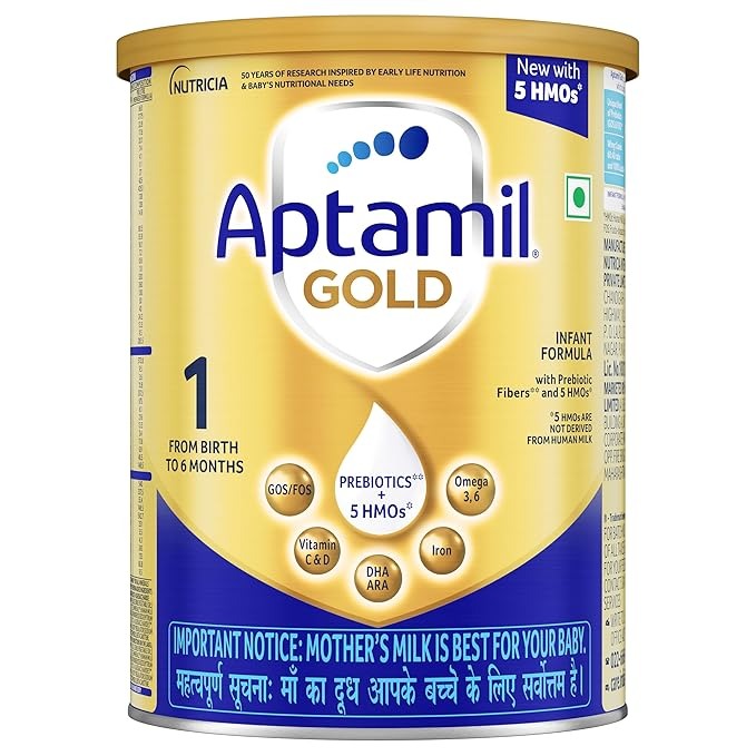 Aptamil Gold Infant Formula Milk Powder for Babies - Stage 1 (Upto 6 months) Tin - 400 gms