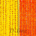 Decorative Marigold Garlands Mala Artificial Flower Genda Phool 4.5 Ft Long for Decoration Yellow+Orange 10 Pcs