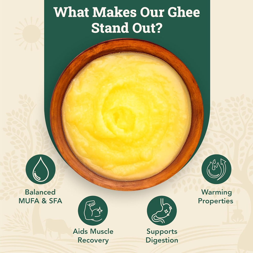Anveshan A2 Cow Ghee 500ML | Desi Ghee in Glass Jar | Bilona Method | Grass-Fed | Curd-Churned | Cultured Ghee | Pure, Natural, Healthy | Keto-Friendly | Lab Tested