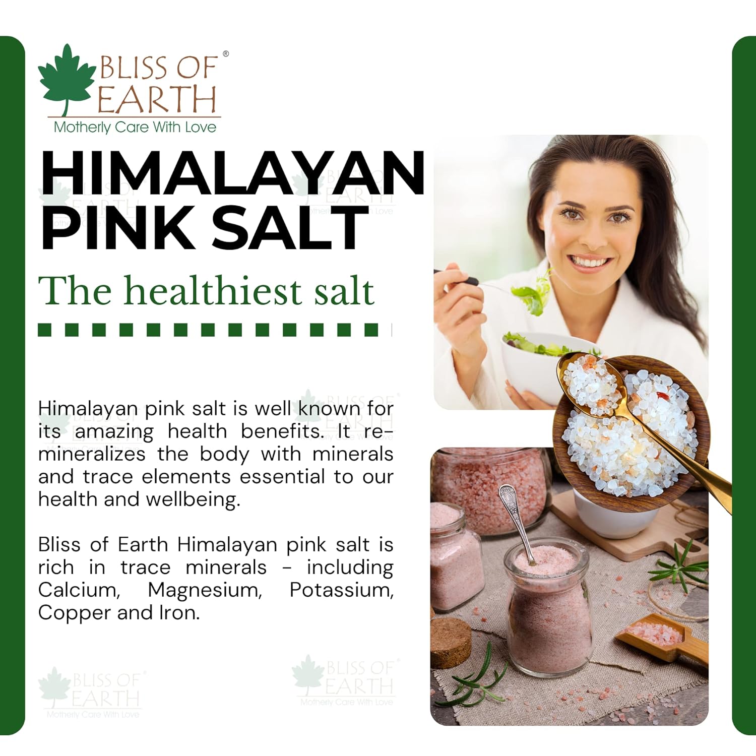 Bliss of Earth 1KG Pure Himalayan Pink Salt Non Iodised Rock Salt For weight management & Healthy Cooking, Natural Substitute of Iodised White Salt